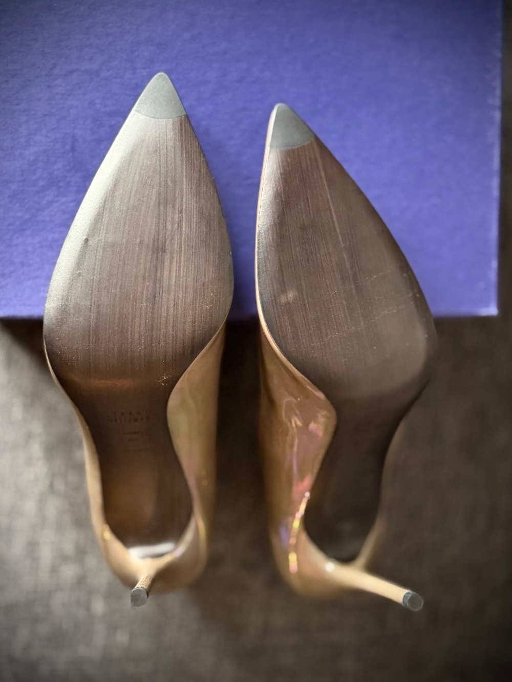 Stuart Weitzman |Flirt Cement Patent | size 12 | 105mm / 4.25 heel - Picture 5 of 9